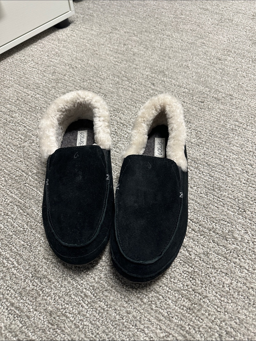 Women's OluKai Ku'Una Slippers Black Size 10